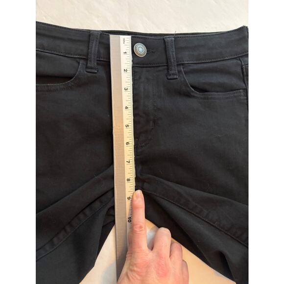American Eagle Next Level Stretch Mid-Rise Jegging Sexy Slimming Black Denim 4 - Picture 9 of 11